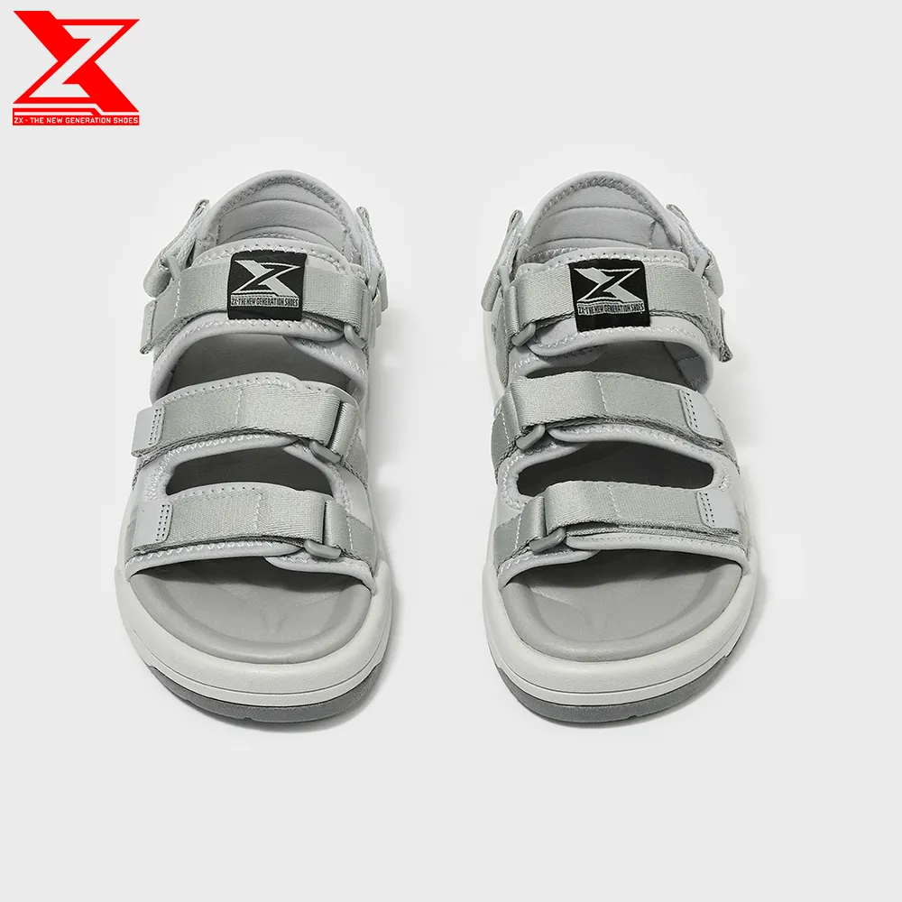 Ảnh Giày xăng-đan ZX Unisex Shoes 3128 all grey 3 quai đế Phylon 3cm siêu êm, bảo hành trọn đời 2