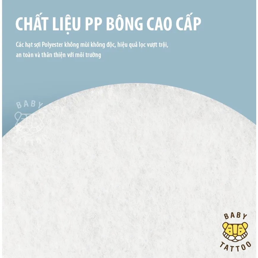 Ảnh [GIFT] Miếng Bông Lọc PP Type A Thay Thế Cho Vòi Sen Tắm Cao Cấp Lọc Nước, Khử Clo BABY TATTOO 4