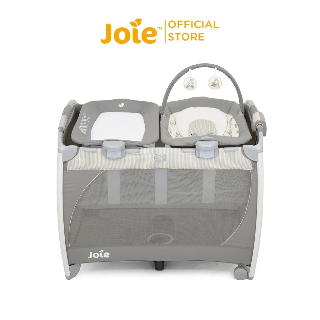 Ảnh Giường cho bé Joie Excursion Change & Bounce | Cũi cho bé gấp gọn tích hợp đèn ngủ, nhạc kèm nôi cho bé 1