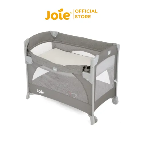 Ảnh Giường cũi cho bé Joie Kubbie Sleep Foggy Gray | Cũi cho bé sơ sinh đến 15kg an toàn có thể gấp gọn 3