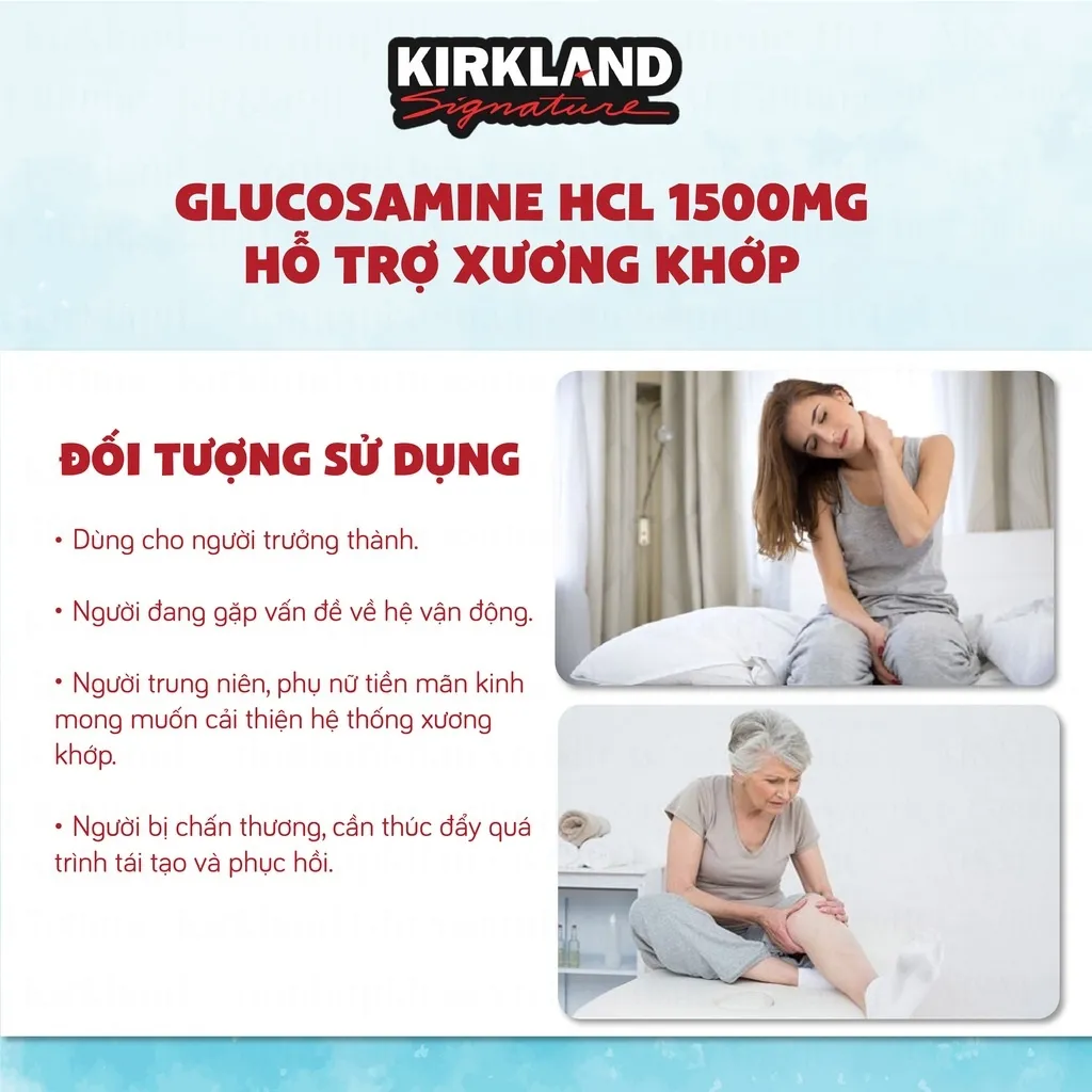 Ảnh Glucosamine HCL và MSM Kirkland Signature hỗ trợ xương khớp 375v và glucosamine 1500mg blackmores 3
