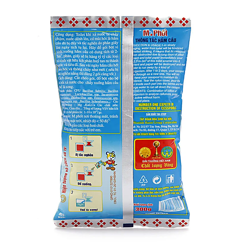 Ảnh Gói bột thông tắc hầm cầu M.phốt bột Hando 300g 4