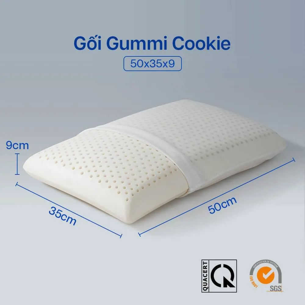 Ảnh Gối cao su thiên nhiên Gummi Cookie nâng đỡ chắc chắn, thông thoáng, thiết kế độ cong phù hợp 2
