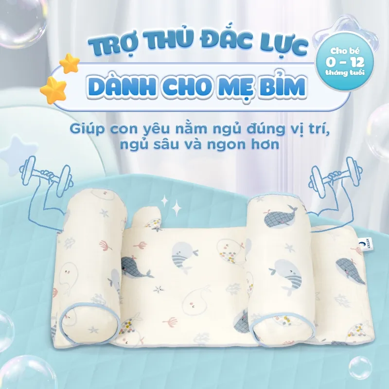 Ảnh Gối chặn đầu cho bé Chilux - Điều chỉnh khoảng cách linh hoạt, định hình phần đầu 1