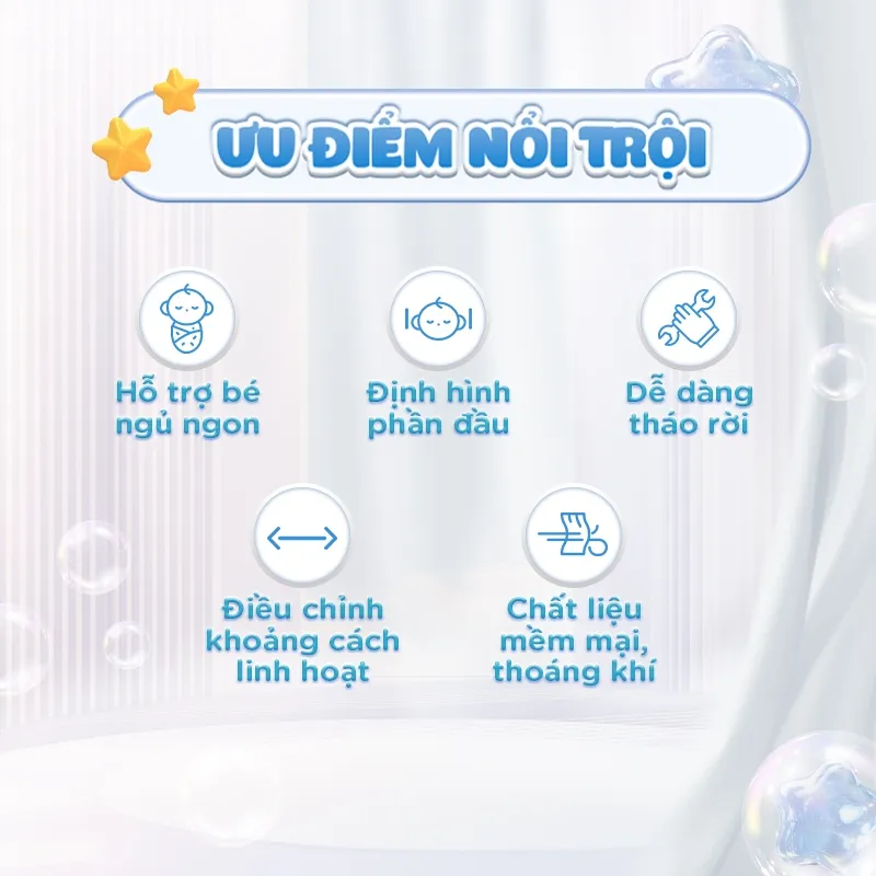 Ảnh Gối chặn đầu cho bé Chilux - Điều chỉnh khoảng cách linh hoạt, định hình phần đầu 2