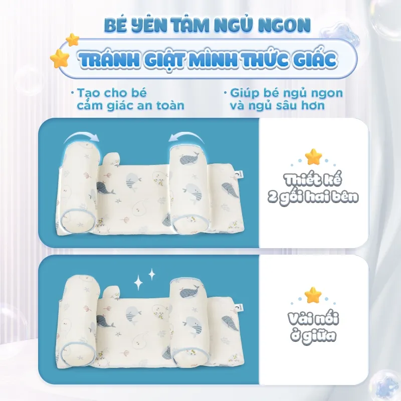 Ảnh Gối chặn đầu cho bé Chilux - Điều chỉnh khoảng cách linh hoạt, định hình phần đầu 3