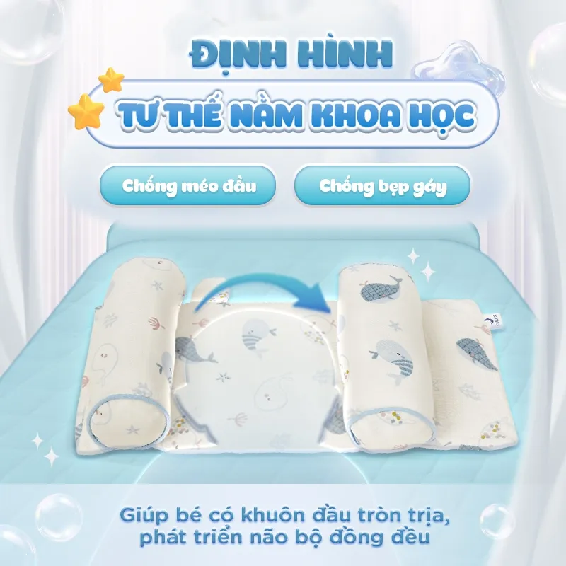 Ảnh Gối chặn đầu cho bé Chilux - Điều chỉnh khoảng cách linh hoạt, định hình phần đầu 4