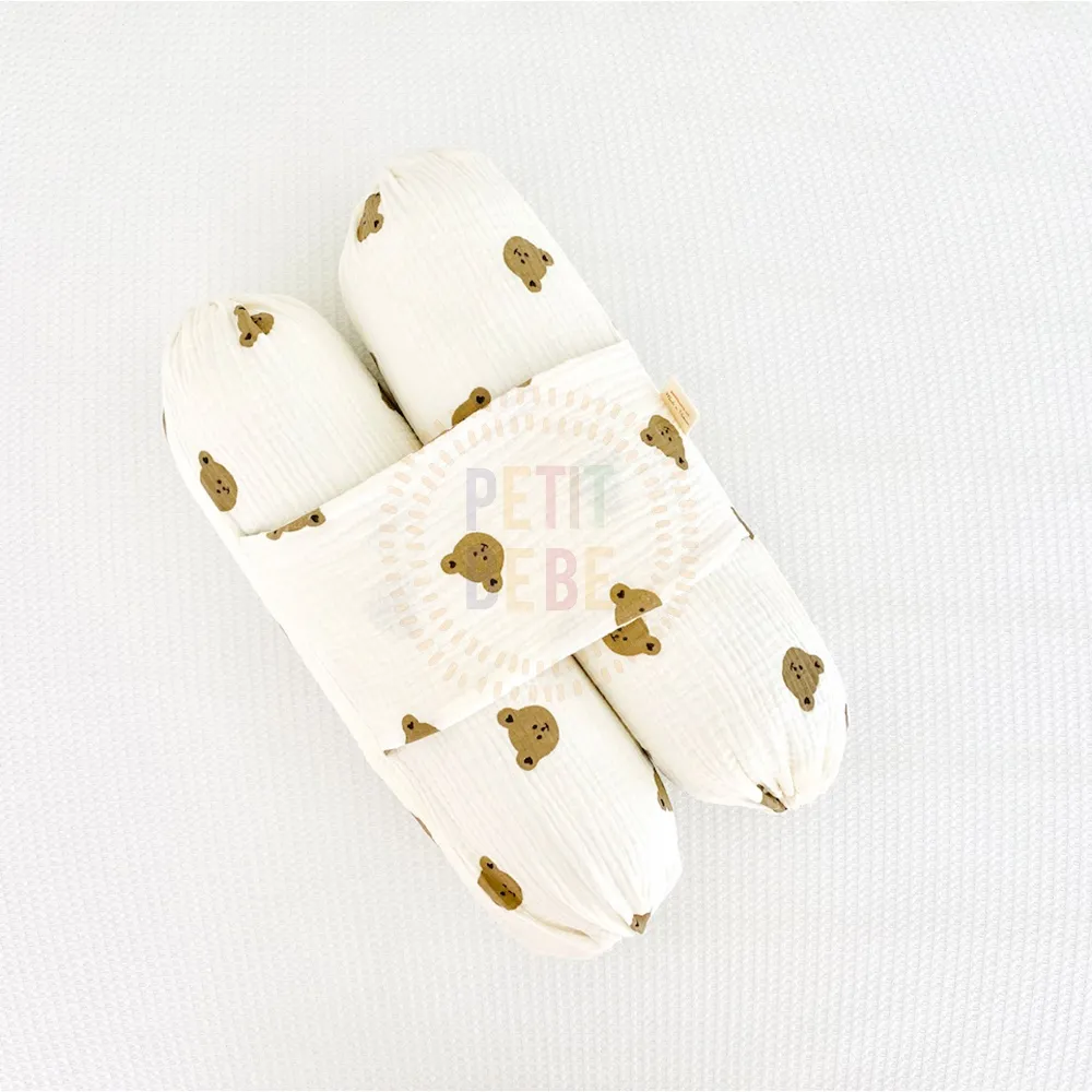 Ảnh Gối chặn cho bé sơ sinh PETIT BEBE muslin thoáng khí giúp trẻ ngủ ngon chống giật mình 4