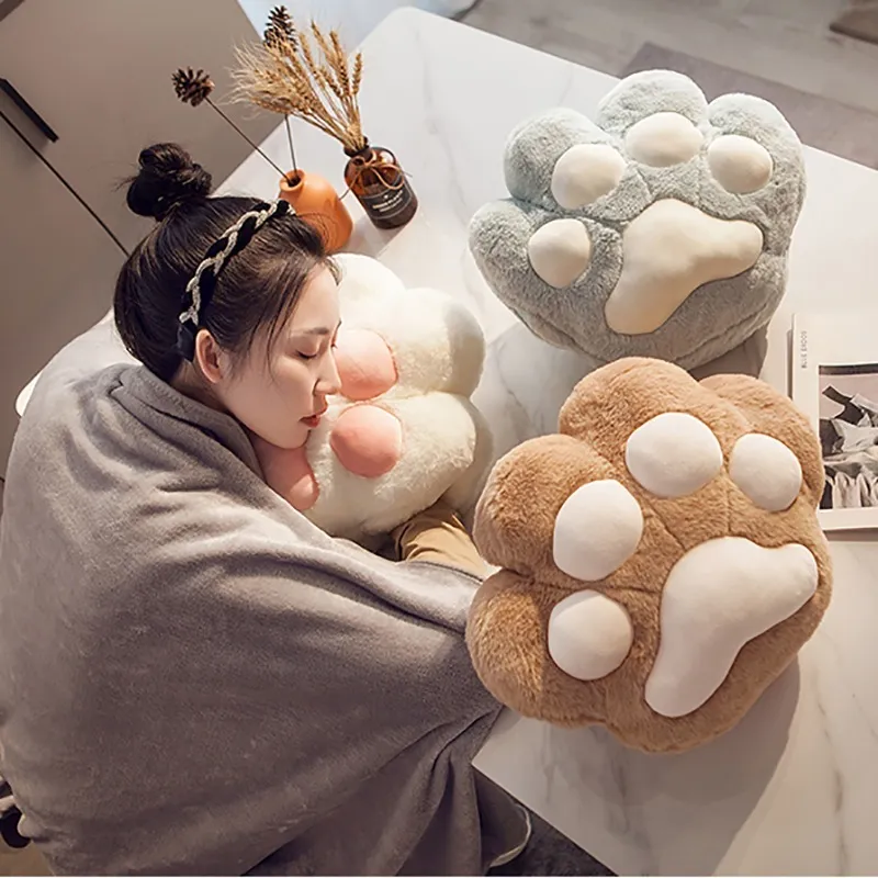 Ảnh gối hình bàn chân mèo Gối ném, chăn văn phòng và gối ba trong một quà sinh nhật cô gái 4