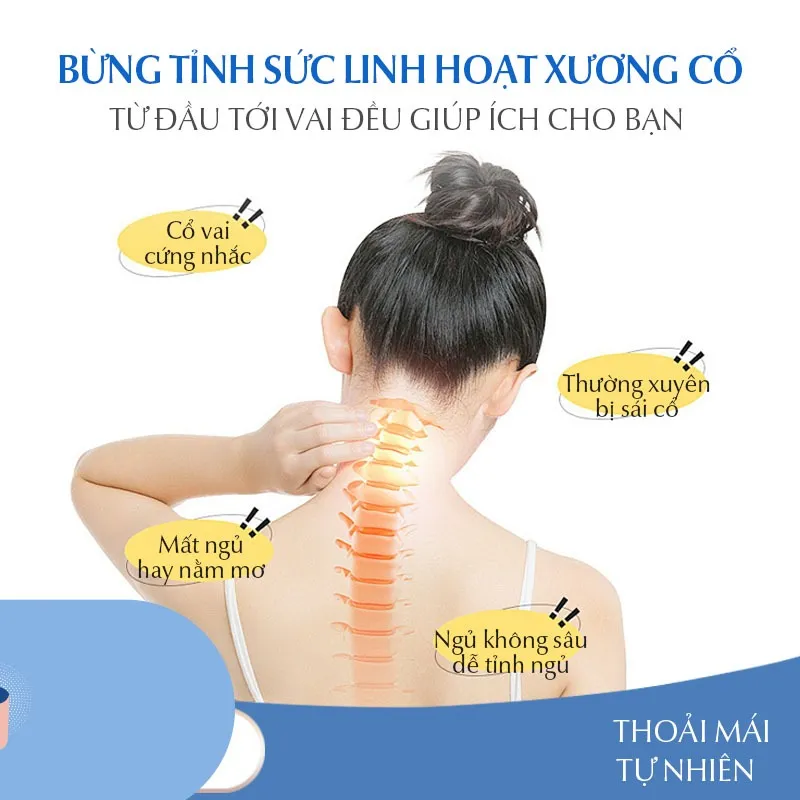 Ảnh Gối kê cổ chữ U cao su non, vải sợi spandex cho văn phòng và du lịch, bảo hành Chính hãng 3