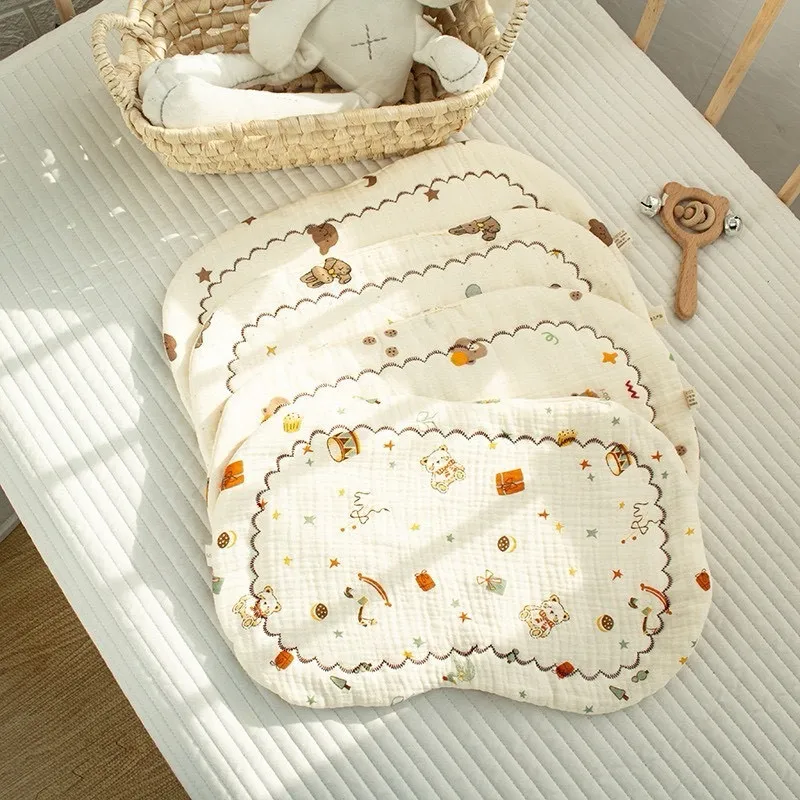 Ảnh Gối Lót đầu Xô Muslin cao cấp trần bông dày dặn, mềm mại, êm ái cho bé 2