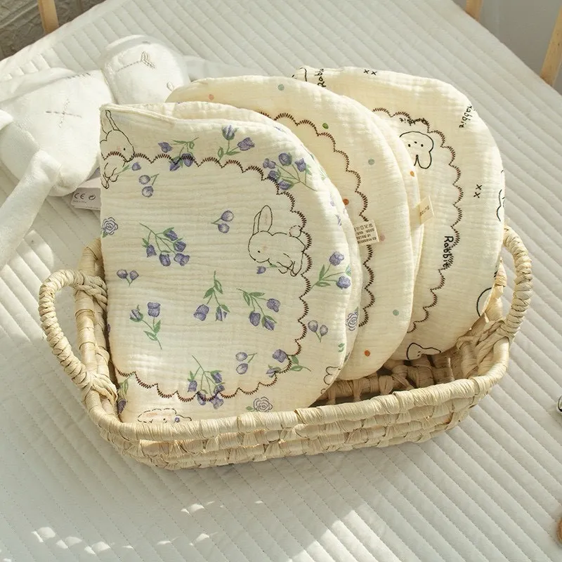 Ảnh Gối Lót đầu Xô Muslin cao cấp trần bông dày dặn, mềm mại, êm ái cho bé 4