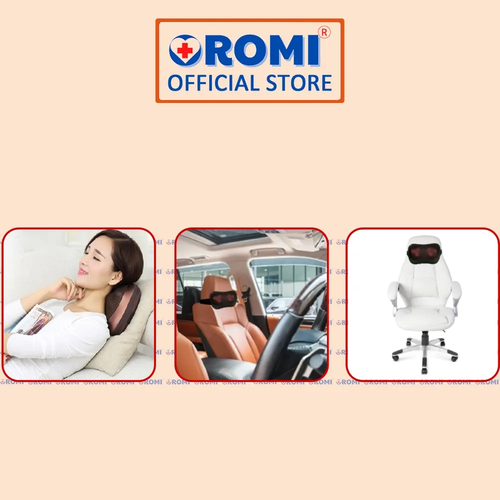 Ảnh Gối Massage Nhiệt Hồng Ngoại OROMI ORM-755 - 6 Bóng xoay - Mát xa Cổ Vai Gáy, Thắt Lưng 3