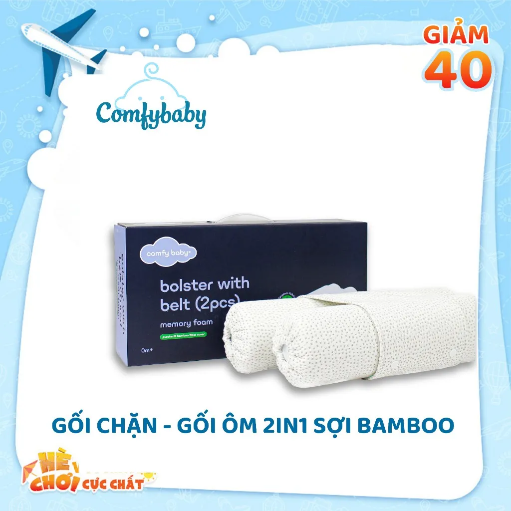 Ảnh Gối Memory Foam - Comfybaby cho bé organic tự nhiên mềm mại, thoáng mát, sử dụng từ 0 tháng tuổi 3