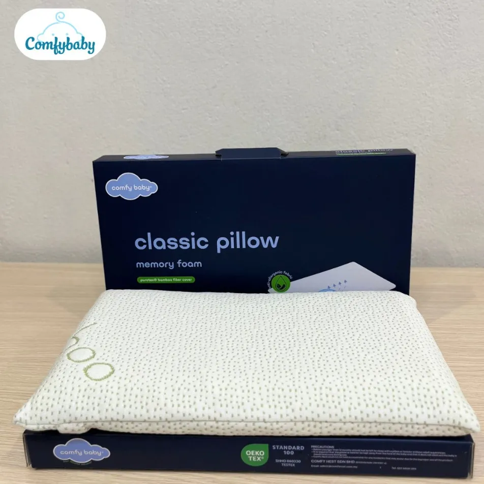Ảnh Gối Memory Foam - Comfybaby cho bé organic tự nhiên mềm mại, thoáng mát, sử dụng từ 0 tháng tuổi 4