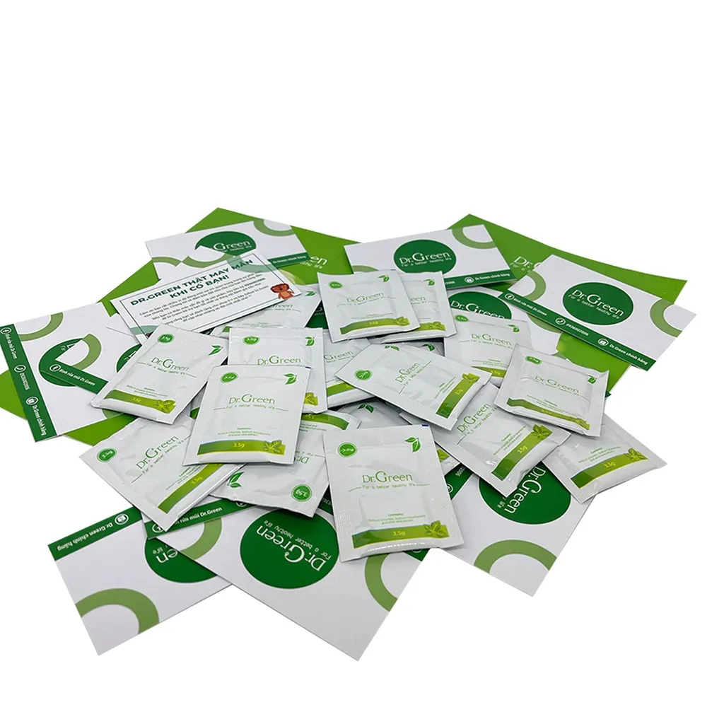 Ảnh Gói muối Biển Nha Đam Dr.Green| 10 gói| Rửa mũi cho bé và người lớn| Viêm mũi dị ứng, viêm mũi xoang 1