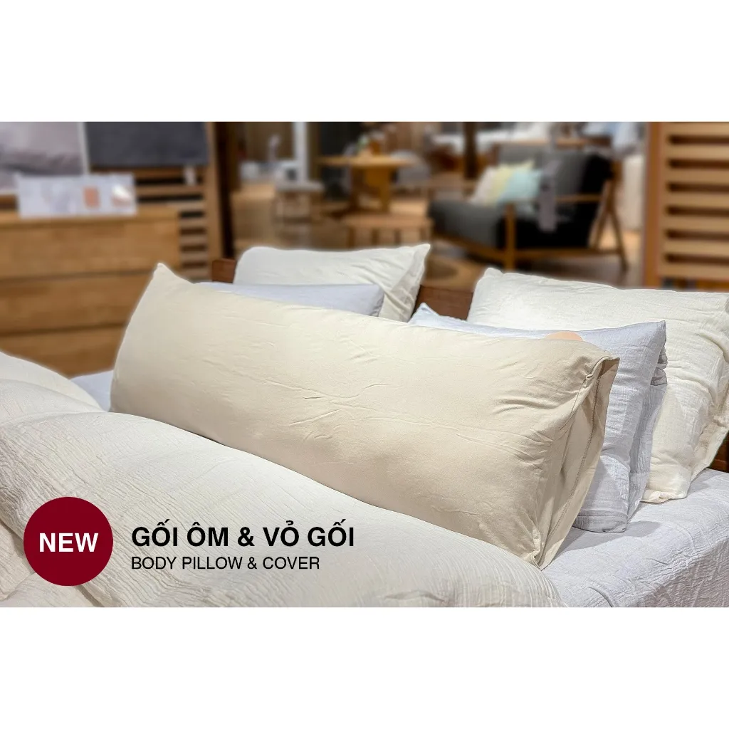 Ảnh Gối Ôm Polyester Tái Chế (Không Kèm Vỏ Gối) MUJI - 43x129cm 4