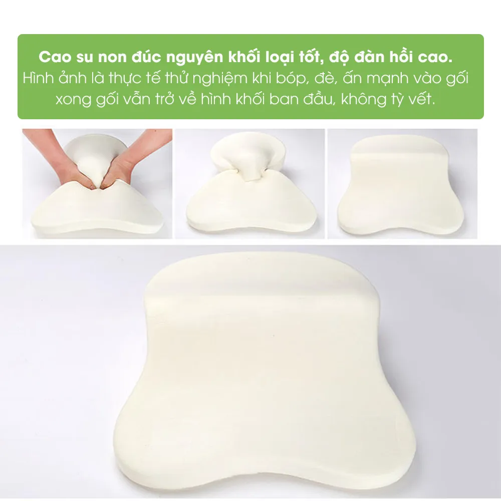 Ảnh Gối tựa đầu ô tô cao su non, kê cổ tựa lưng ghế oto, massage vai gáy phụ kiện xe hơi Tâm Luân 4