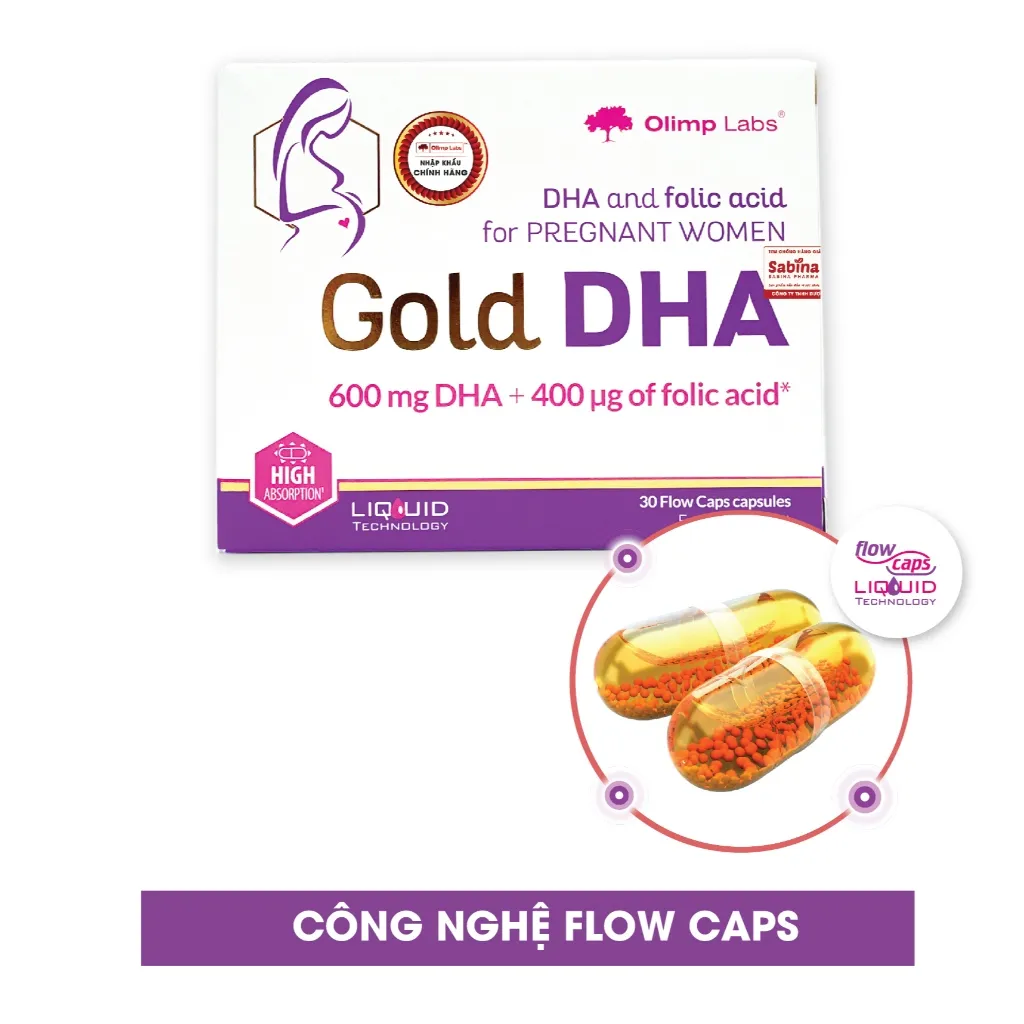 Ảnh Gold DHA  cho bà bầu và sau sinh- Thực phẩm bảo vệ sức khỏe Cho Bà Bầu 845mg  Olimp Labs 3