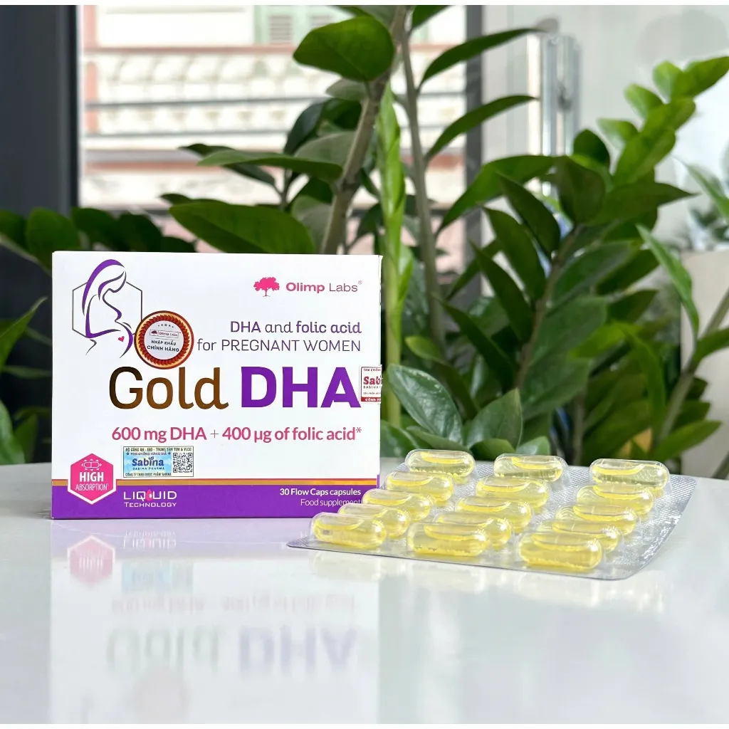 Ảnh Gold DHA  cho bà bầu và sau sinh- Thực phẩm bảo vệ sức khỏe Cho Bà Bầu 845mg  Olimp Labs 4