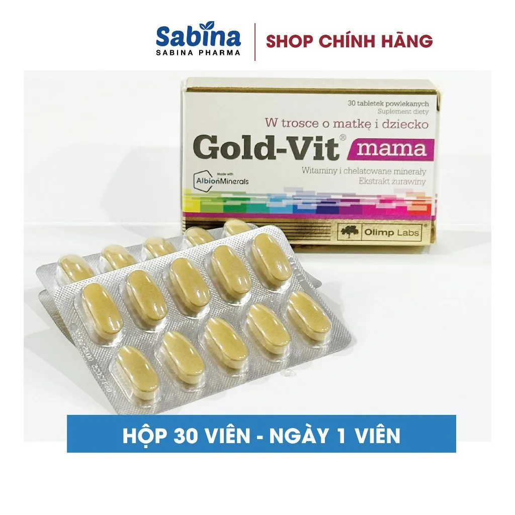 Ảnh Gold-Vit® Mama .Thực phẩm bảo vệ sức khỏe bổ sung Vitamin và khoángchất cho mẹ bầu và mẹ sau sinh. 30 viên/h (Olimp Labs 3