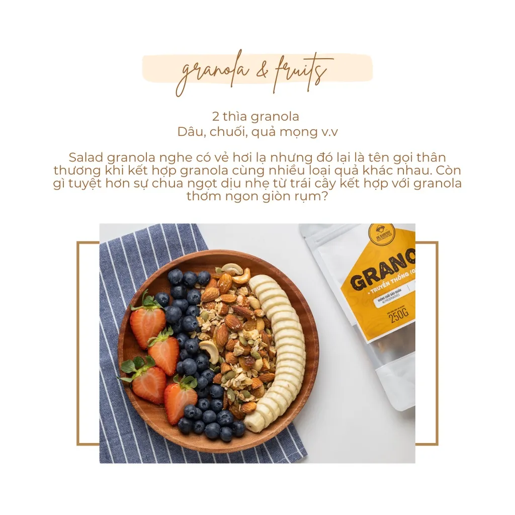 Ảnh Granola DK Harvest 500g Vị Truyền Thống - Chứa 30% Hạt, Nguyên Liệu Chất Lượng Cao | Hỗ Trợ Giảm Cân, Tốt Cho Tim Mạch 4