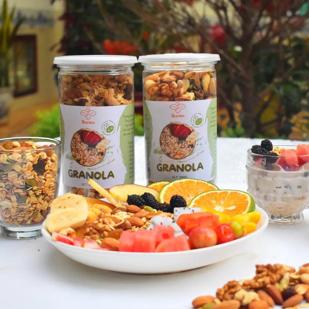 Ảnh Granola yến mạch mix 7 loại hạt dinh dưỡng, ngũ cốc ăn kiêng giảm cân Beemo 3