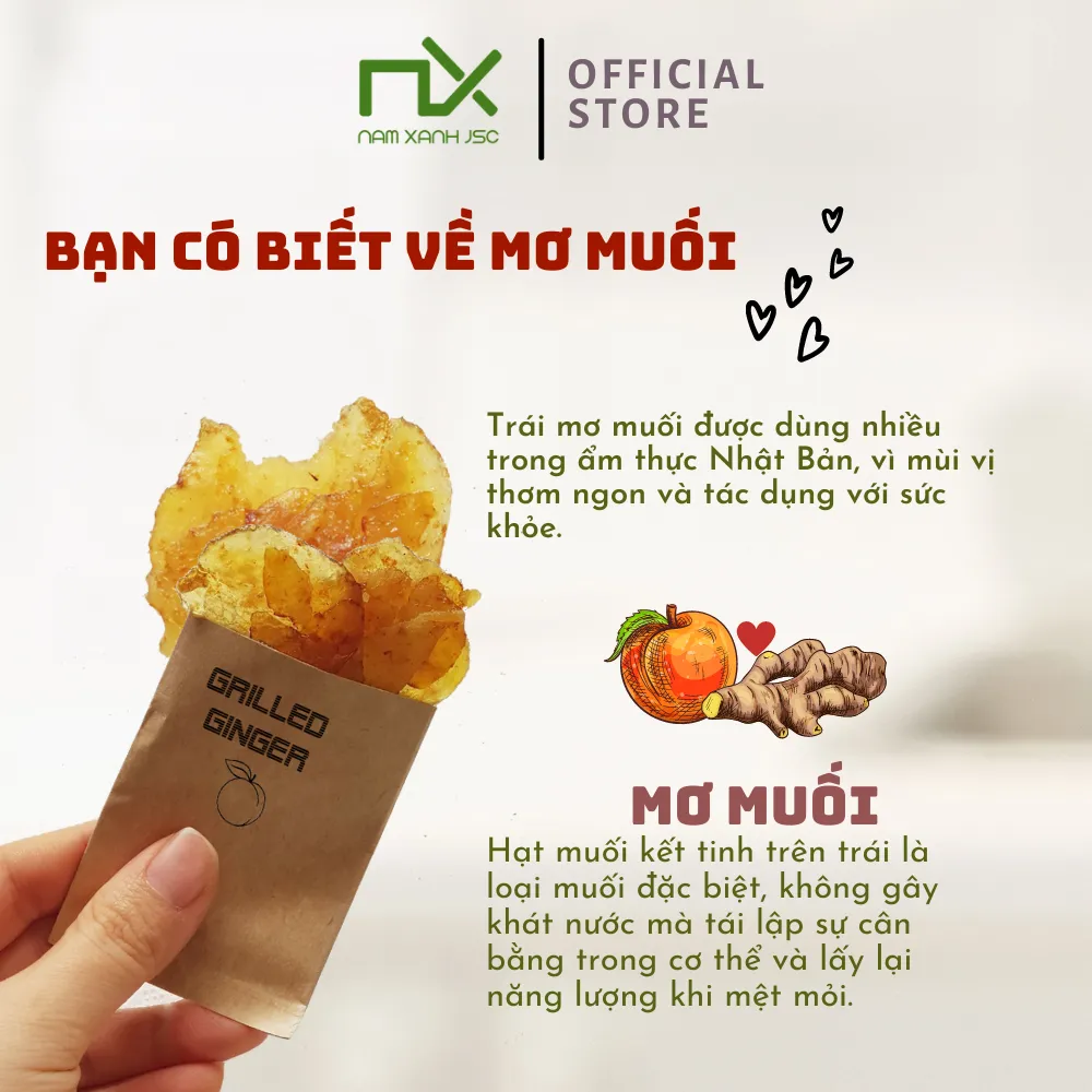 Ảnh Gừng Nướng Mơ Muối Nam Xanh Hộp 80g(100g) 2