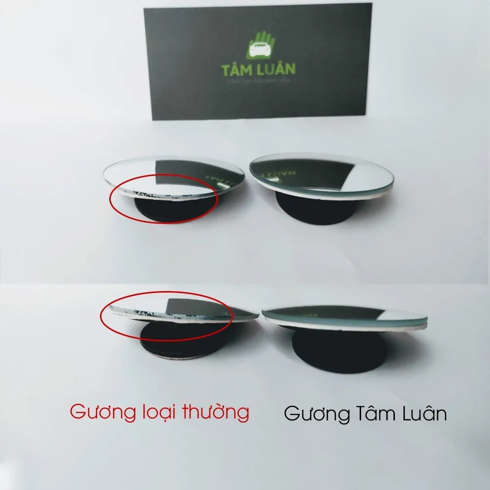 Ảnh Gương cầu lồi ô tô cao cấp xoay 360 độ hình rẻ quạt gắn kính chiếu hậu không viền, xóa điểm mù, phụ kiện oto Tâm Luân 2