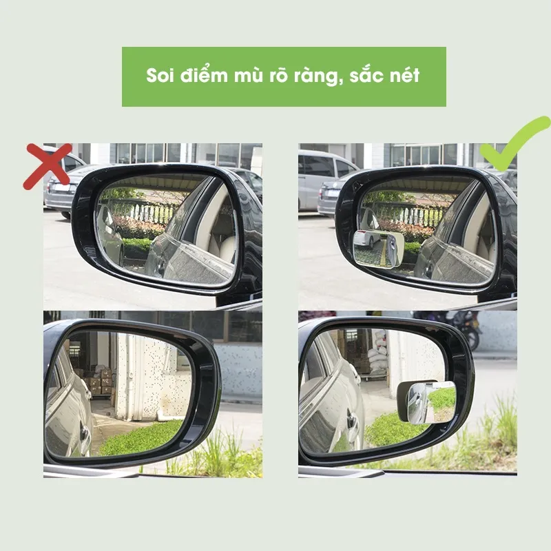 Ảnh Gương cầu lồi ô tô xoay 360 độ cỡ lớn hình chữ nhật soi điểm mù, phụ kiện oto xe hơi Tâm Luân 2