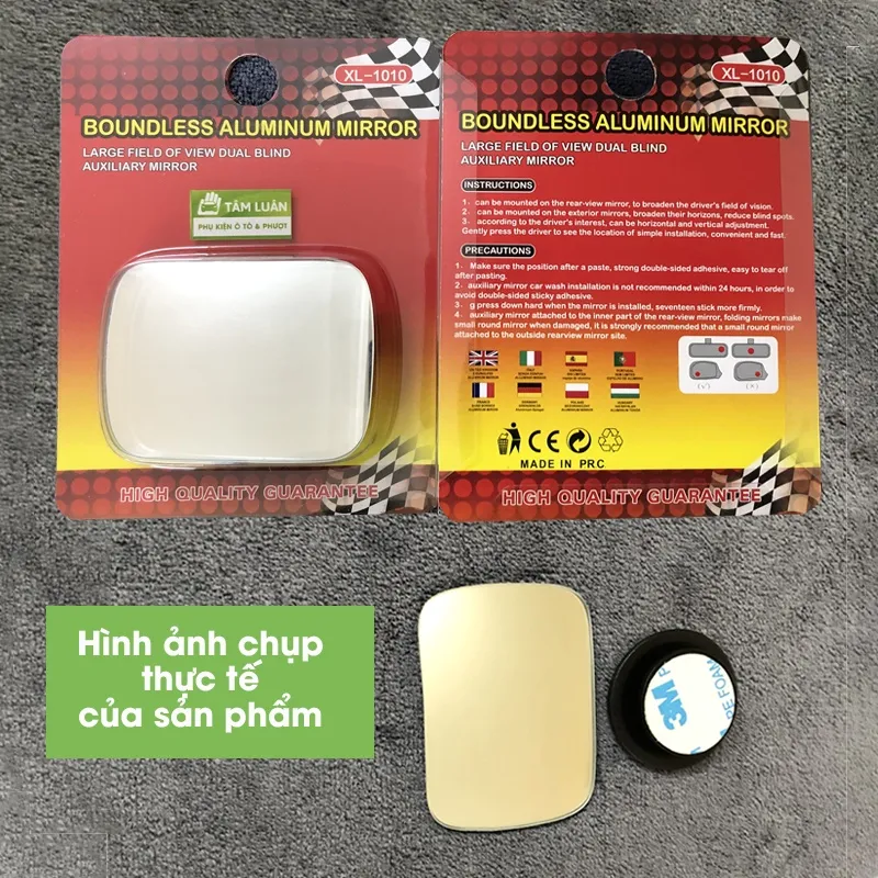 Ảnh Gương cầu lồi ô tô xoay 360 độ cỡ lớn hình chữ nhật soi điểm mù, phụ kiện oto xe hơi Tâm Luân 3