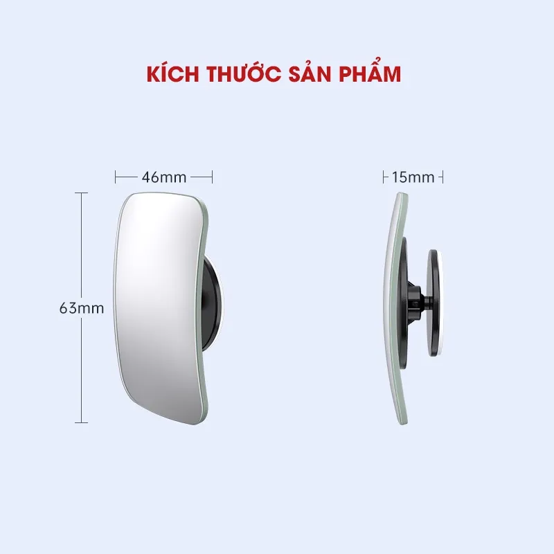 Ảnh Gương cầu lồi ô tô xoay 360 độ cỡ lớn hình chữ nhật soi điểm mù, phụ kiện oto xe hơi Tâm Luân 4