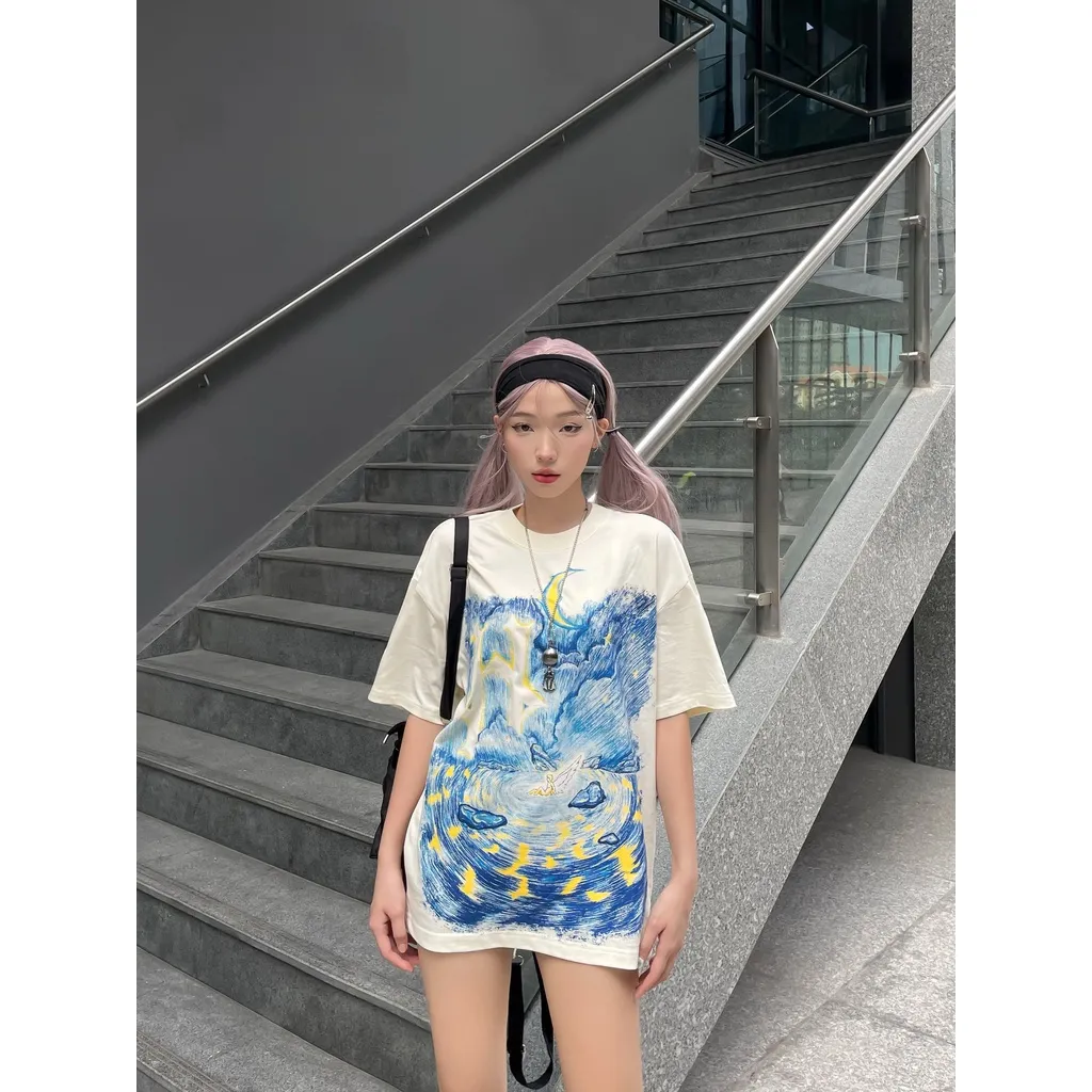 Ảnh HADES Angel Falling Tee - HADES Brand chính hãng Áo thun tay lỡ cotton unisex 3