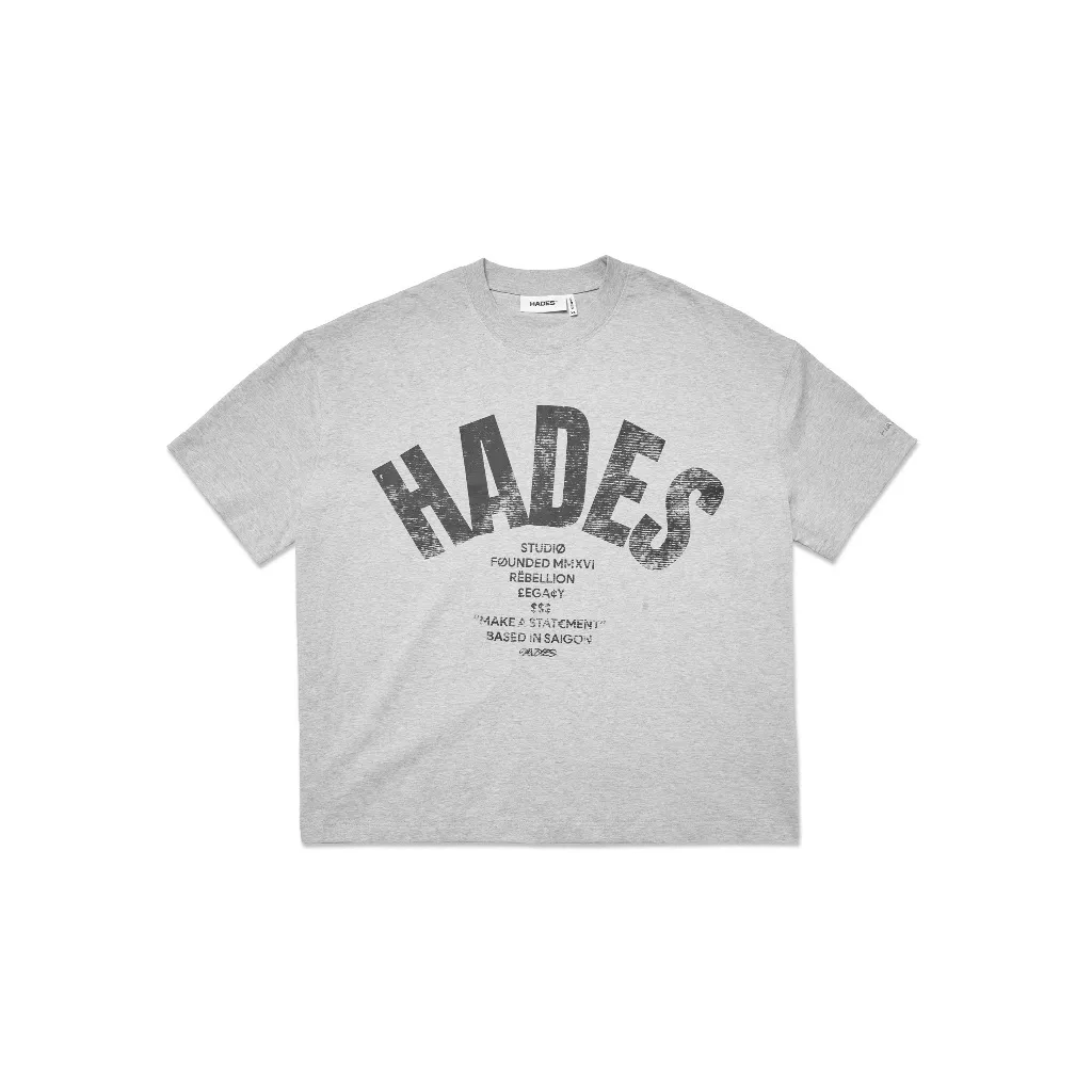 Ảnh HADES OG Tee Xám - HADES Brand chính hãng Áo thun tay lỡ cotton unisex 1