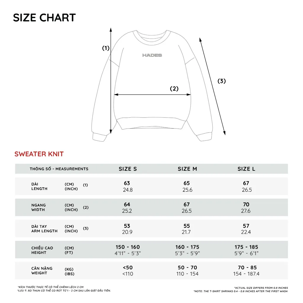 Ảnh HADES Rebel Sweater Knit - HADES Brand chính hãng Áo sweater tay dài knit unisex 4