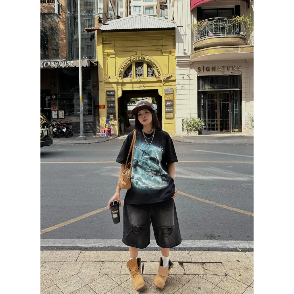 Ảnh HADES Storm Rider Tee - HADES Brand chính hãng Áo thun tay lỡ cotton unisex 3