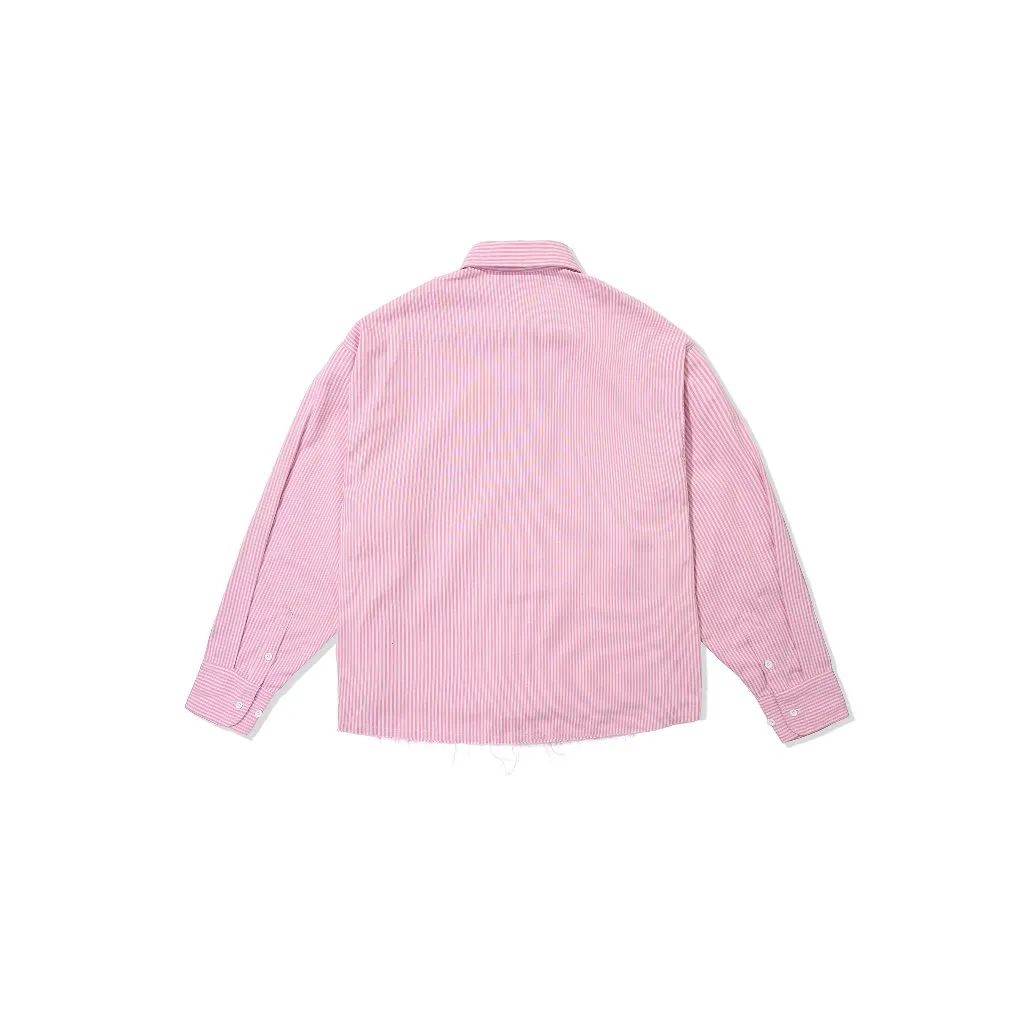 Ảnh HADES Striped Pink Shirt - HADES Brand chính hãng Áo sơ mi dài tay cotton unisex 2