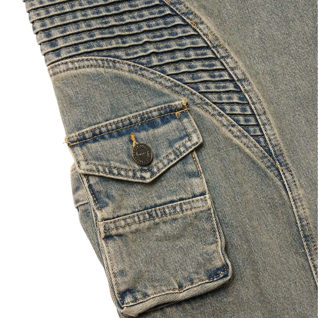 Ảnh HADES Wash Baggy Denim Trousers Xanh - HADES Brand chính hãng Quần denim dài unisex 3