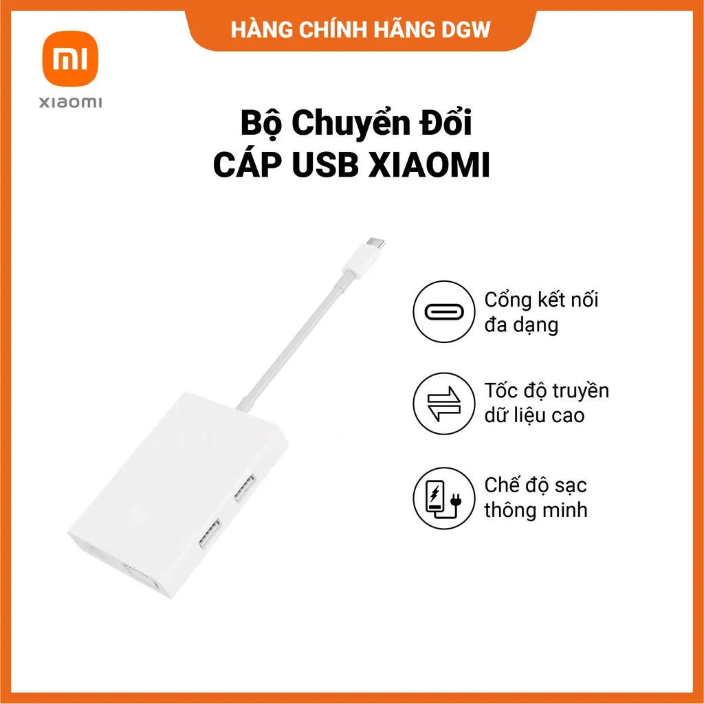 Ảnh Hàng chính hãng Digiworld | Bộ Chuyển Đổi Cáp USB XIAOMI | Chuyển Đổi Cực Nhanh | 5 -20V | 3.5 A 1