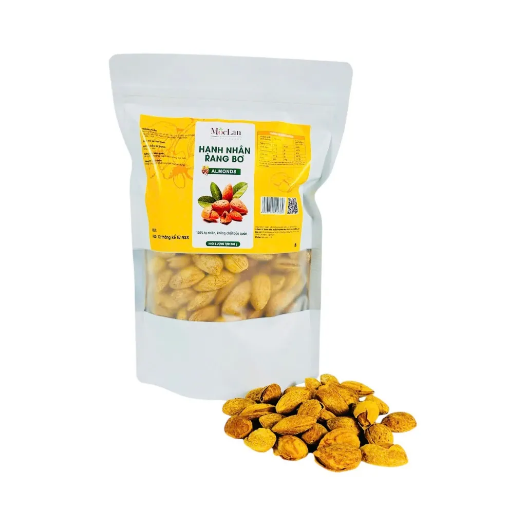 Ảnh Hạnh nhân rang bơ Mộc Lan - Mỹ loại 1 - 250g, 500g 3