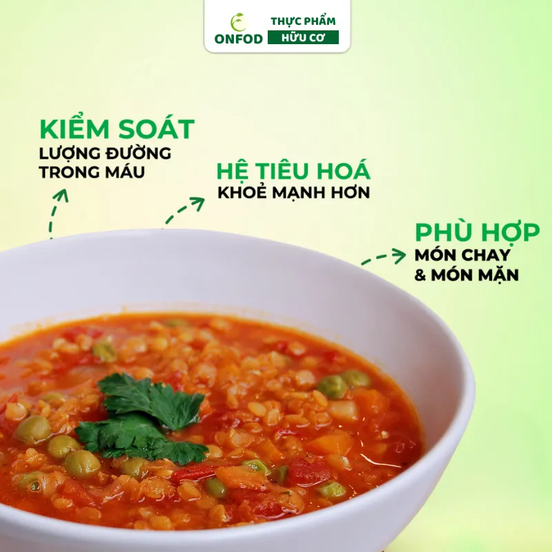 Ảnh Hạt đậu lăng đỏ lăng xanh hữu cơ nhập khẩu ONFOD hat dinh dưỡng làm sữa hạt giảm cân cho bé ăn dặm 4
