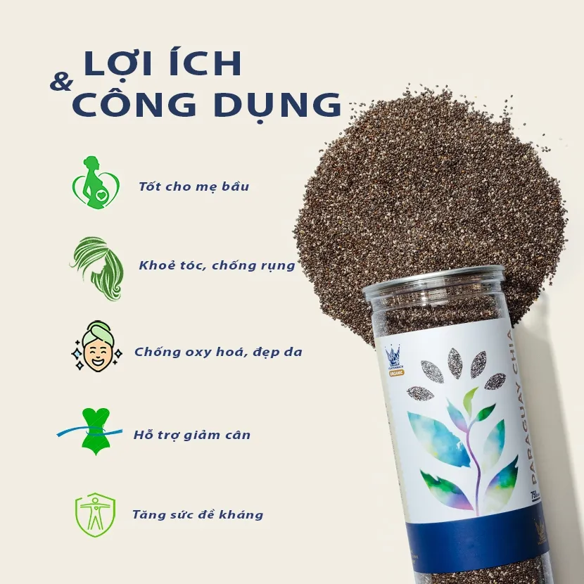 Ảnh Hạt chia đen VUA YẾN MẠCH Nhập khẩu Paraquay Ăn kiêng Hữu cơ Organic Healthy 2