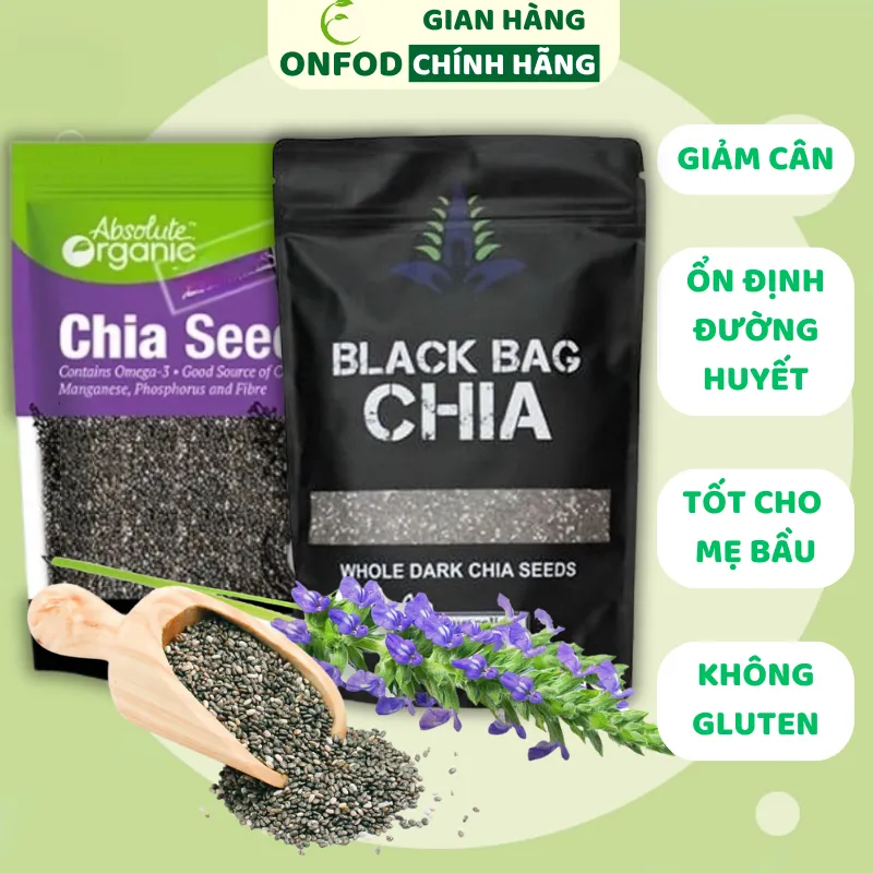 Ảnh Hạt chia Úc hữu cơ nhập khẩu ONFOD organic ăn kiêng giảm cân healthy thực dưỡng eat clean gói 500g 1