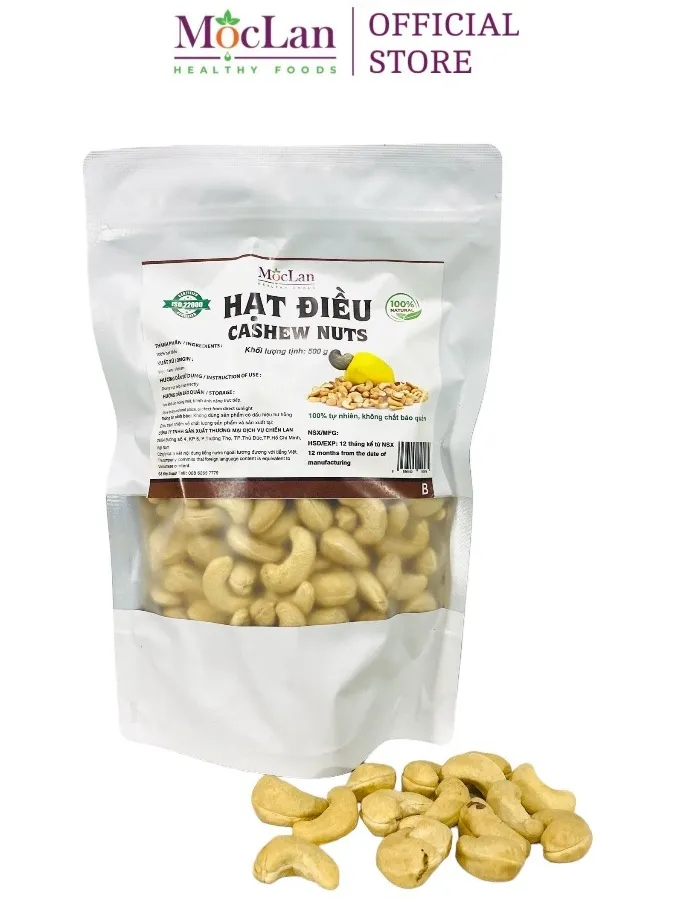 Ảnh Hạt điều tách vỏ sấy giòn, nguyên hạt Bình Phước thơm ngon loại 1 MộcLan HEALTHY FOODS - 250G, 500G 3