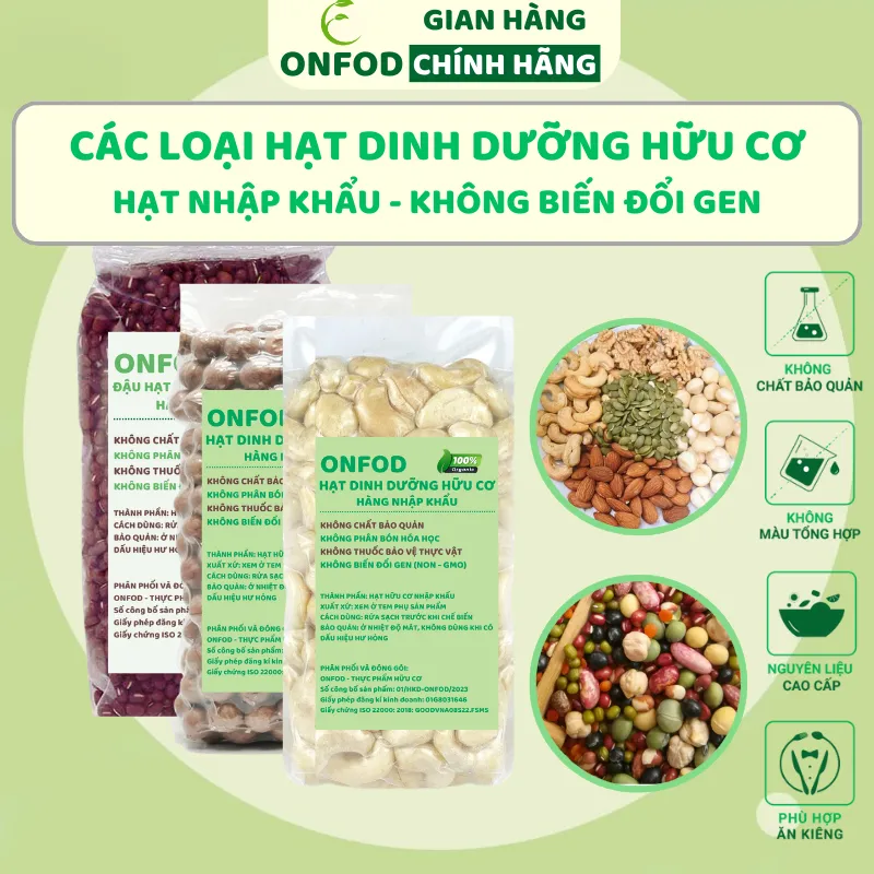 Hạt Dinh Dưỡng ONFOD 100g | Cho Bé Ăn Dặm, Giảm Cân, Sữa Hạt, Granola