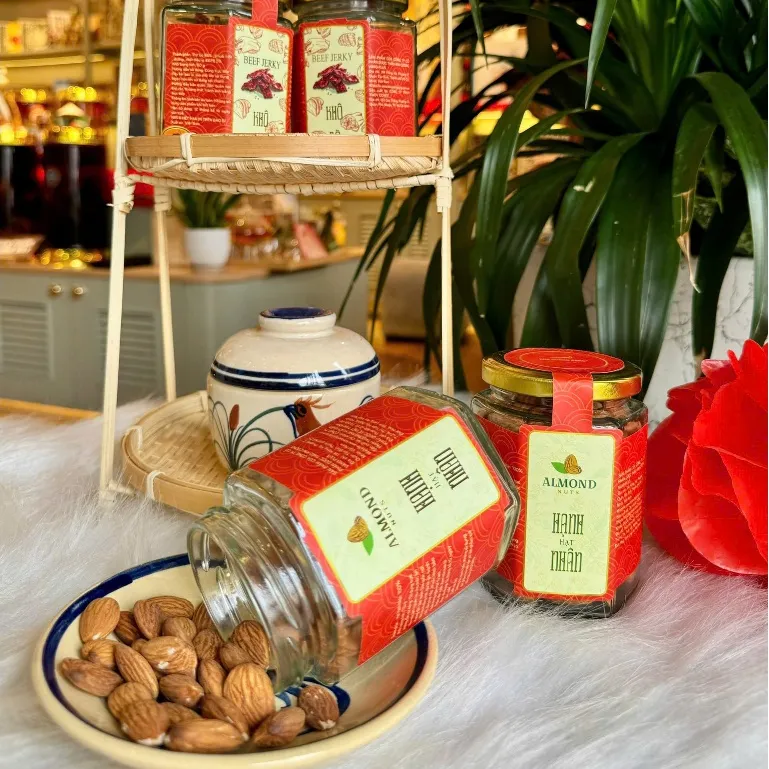 Ảnh Hạt Hạnh Nhân Mỹ Sấy Tách Võ Hữu Cơ Kim Cương Vàng Hạt Chất Lượng Ăn Kiêng Làm Sữa Ngũ Cốc Dinh Dưỡng 170 Gram 3