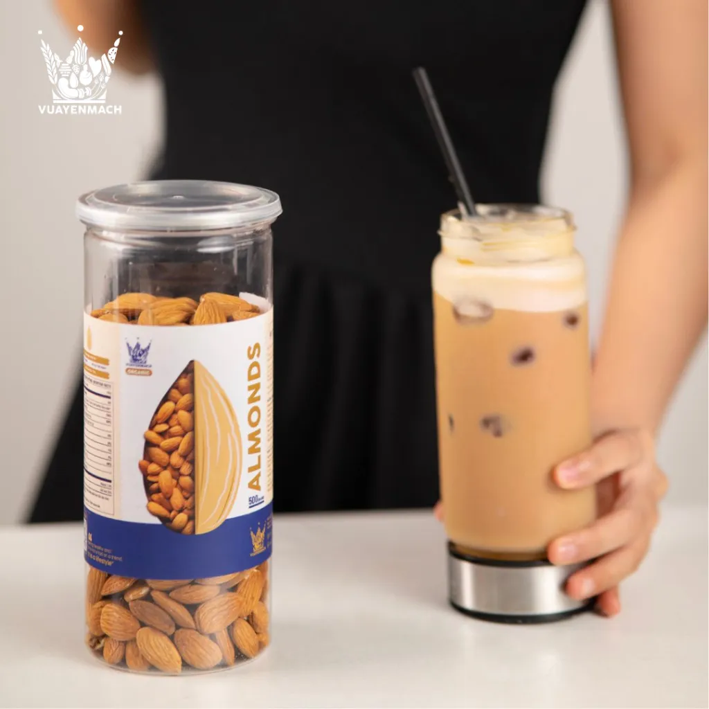 Ảnh Hạt Hạnh Nhân Tươi VUA YẾN MẠCH Thượng Hạng Original Nhập khẩu Mỹ Healthy Food 3