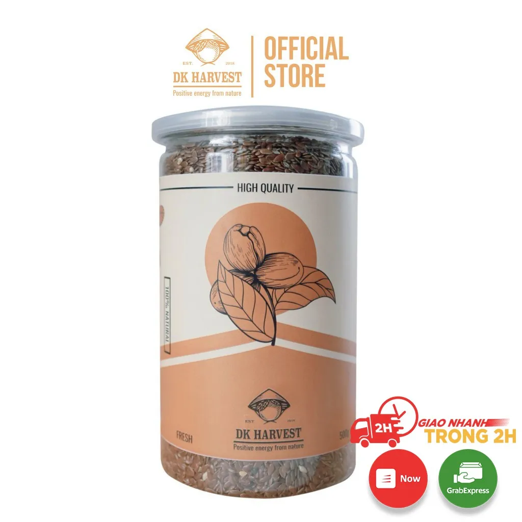 Ảnh Hạt Lanh DK Harvest 500g - Không Bụi | Dưỡng Da, Khỏe Tóc, Giàu Dinh Dưỡng 1