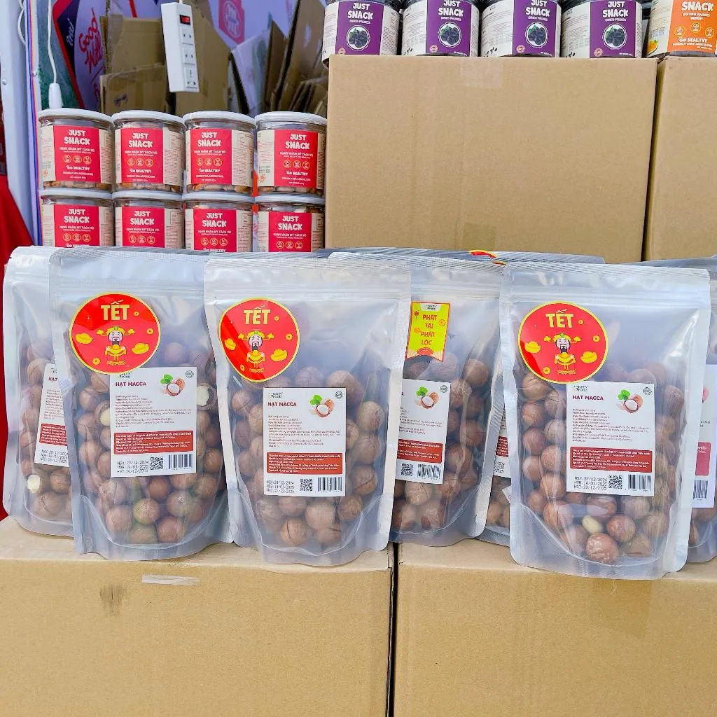 Ảnh Hạt Macca Just Snack | Túi 500g - Nhập khẩu Úc, Thơm ngon, Béo ngậy, Túi tiện lợi, Đồ ăn vặt Tết 2