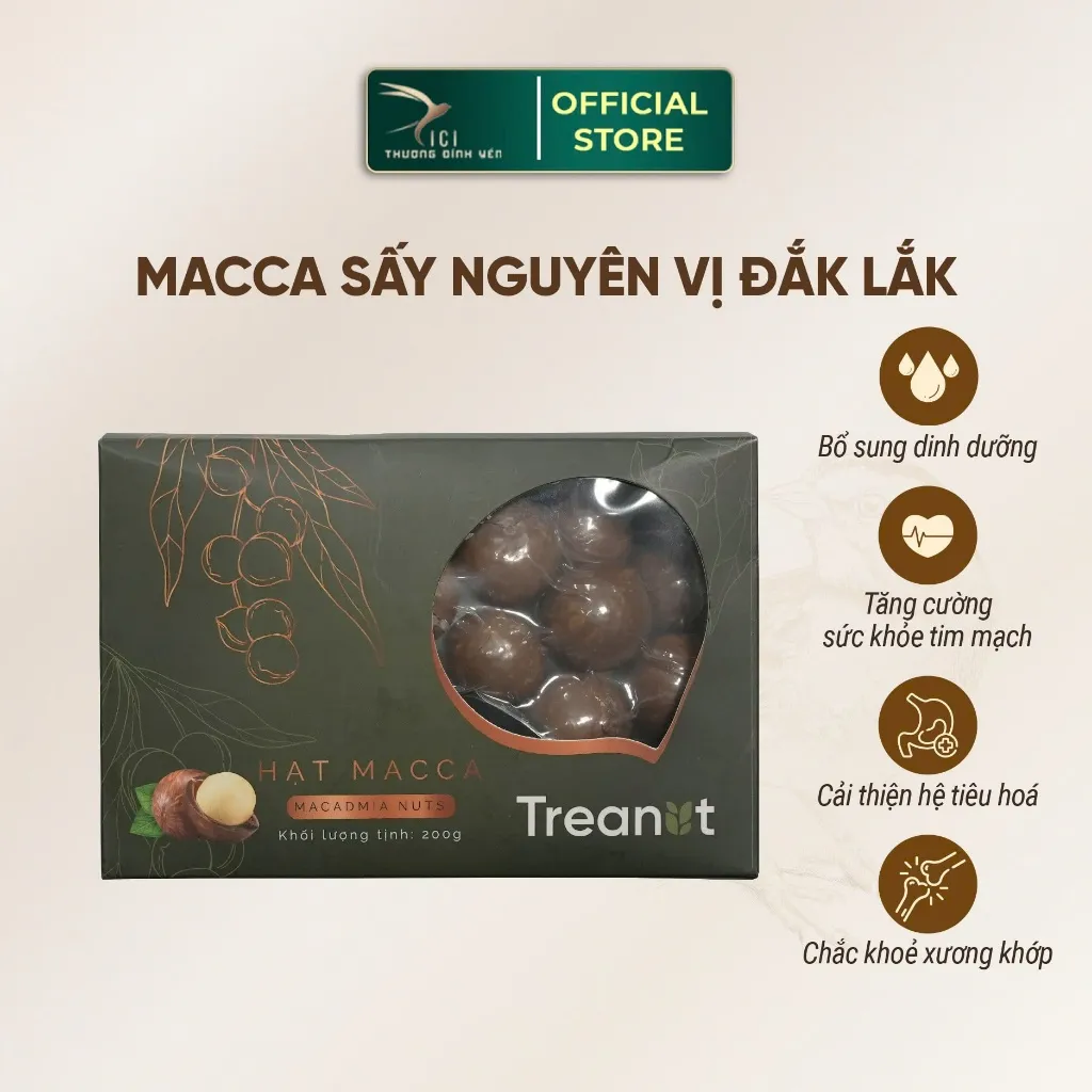 Ảnh Hạt Macca Nguyên Vị CiCi Thượng Đỉnh Yến Size Đại 200G Đắk Lắk Organic Thơm Ngon Không Hôi Dầu 1